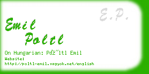 emil poltl business card